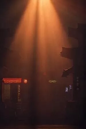 长夜售票员竖版海报：深夜车站售票窗口