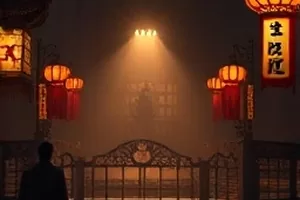 老胶片修理铺横版海报：堆满胶卷的木桌
