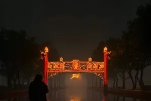 无声放映厅横版海报：空荡影院与一束放映光